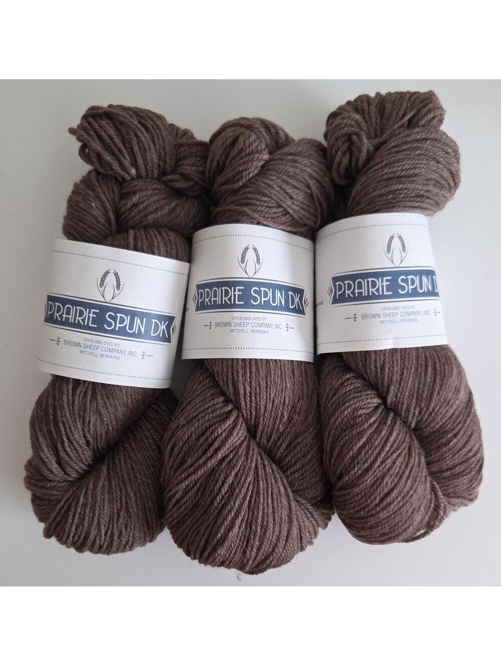 Brown Sheep Prairie Spun DK Yarn 100% Wool DK145 Reclaimed Wood